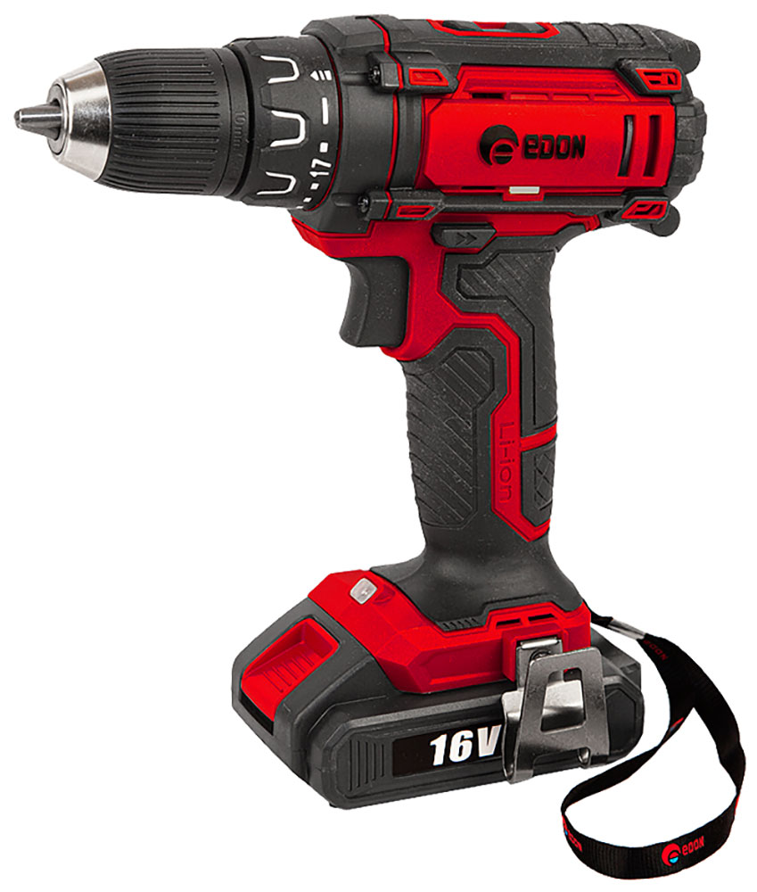 Изображение товара Аккумуляторная дрель-шуруповерт Edon AD-16А 2х Li-Ion 16В с подсветкой