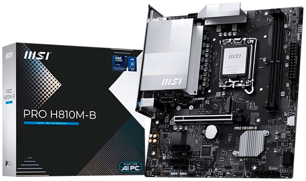 Изображение товара Материнская плата MSI PRO H810M-B для процессоров Intel LGA1851 DDR5 MicroATX