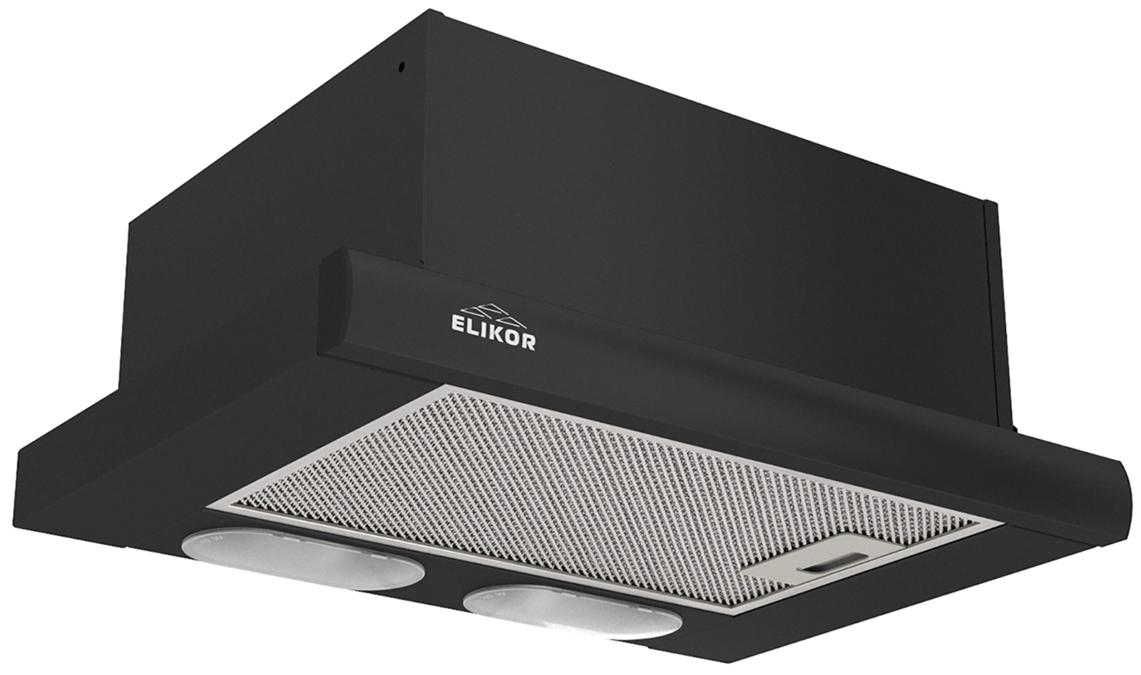 Изображение товара Вытяжка Elikor Интегра 45 черный телескопическая с фильтром и освещением