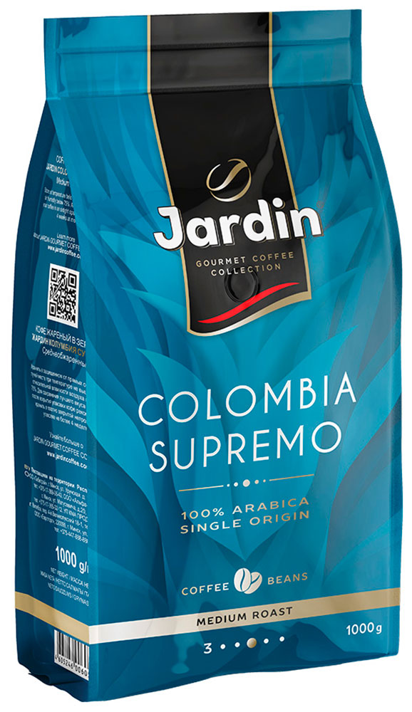 Кофе зерновой Jardin Colombia Supremo 1 кг Кофе зерновой Jardin Colombia Supremo 1 кг