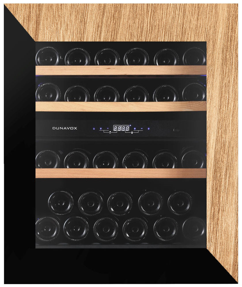 Изображение товара Встраиваемый винный шкаф Dunavox DAVG-32.80DOP.TO двухзонный с вентиляцией и подсветкой