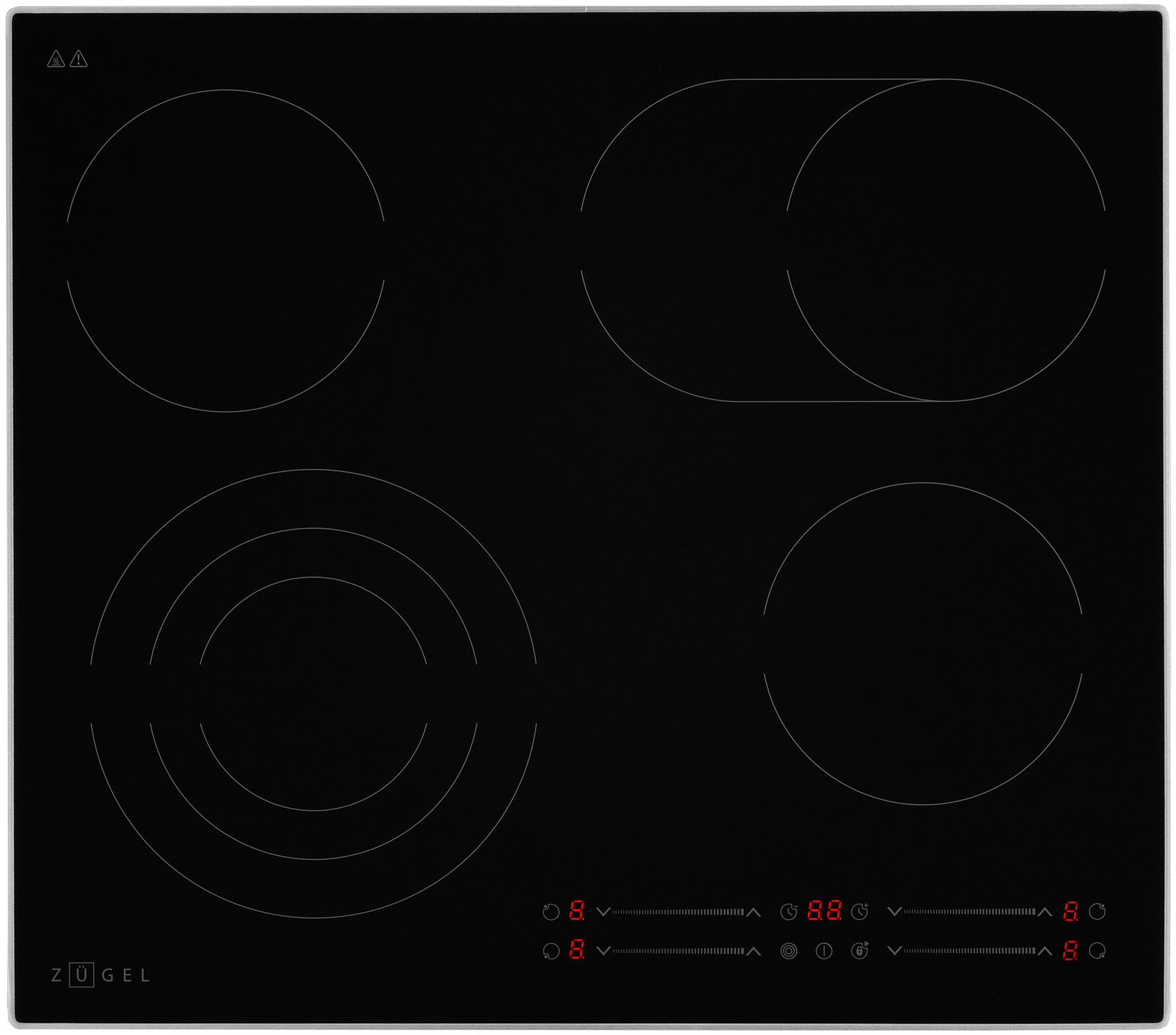 Изображение товара Электрическая варочная панель Zugel ZEH603FB 4 быстрого нагрева с сенсорным управлением