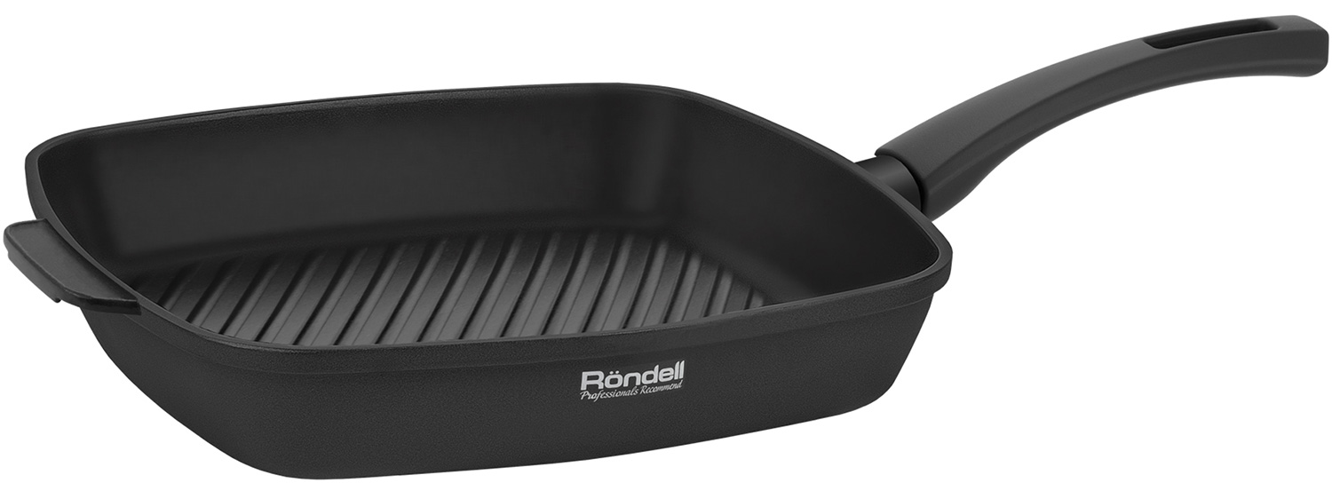 сковорода гриль rondell 28 rda 1485 Сковорода-гриль Rondell RDA-1701 28х6,1 см Carbon