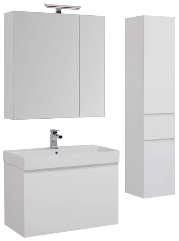 Изображение товара Шкаф-пенал Aquanet Йорк 35 L белый глянец 150х40х40 см