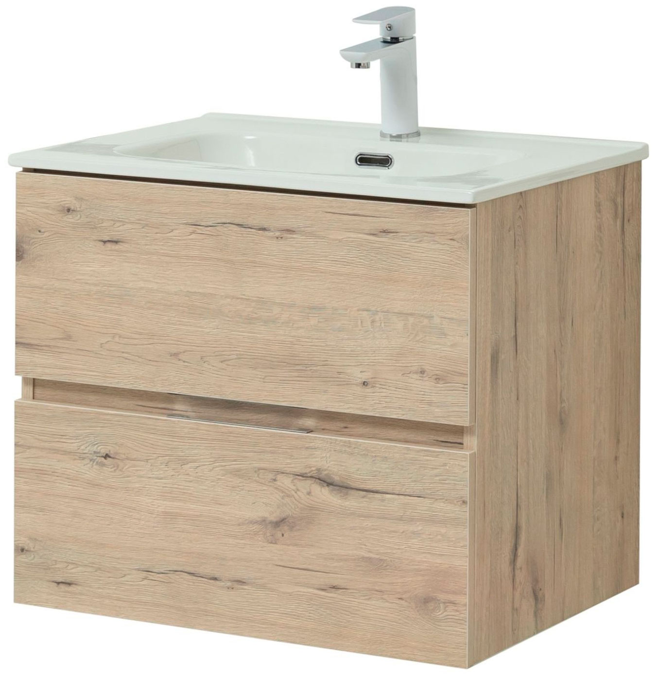 Изображение товара Тумба под раковину Aquanet Алвита New 60 2 ящика дуб веллингтон белый