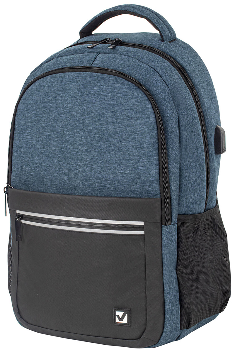 Изображение товара Рюкзак Brauberg URBAN универсальный, с отделением для ноутбука, USB-порт, Denver, синий, 46х30х16 см, 229893