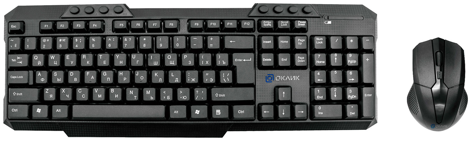 Изображение товара Клавиатура + мышь Oklick 205MK USB беспроводная Multimedia (1546786)