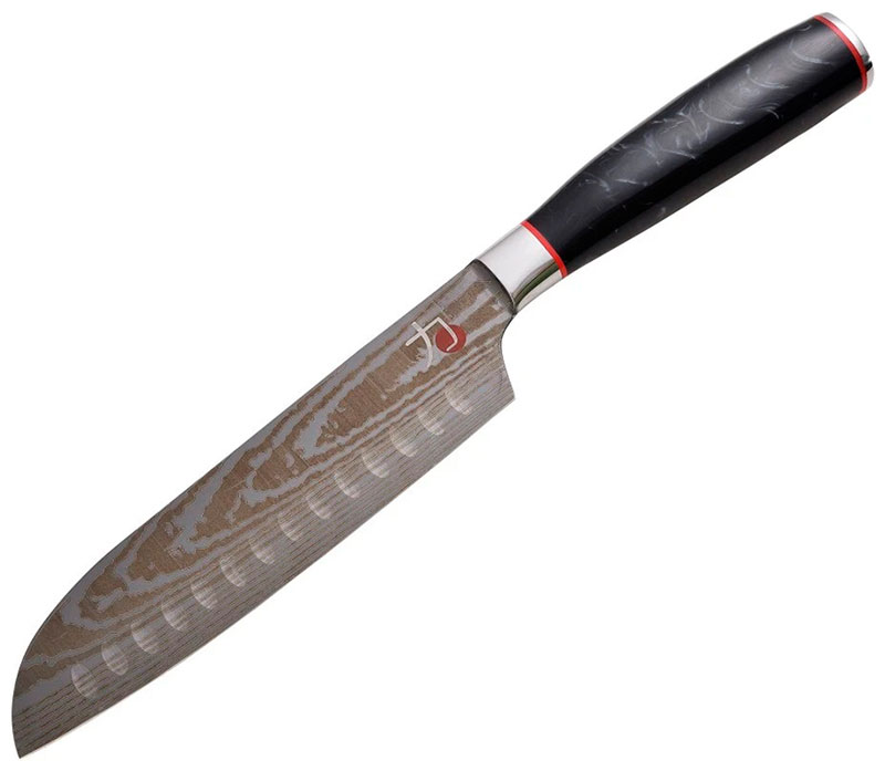 Нож Bergner 17.5 CM BGMP-4128-MBK TETSU нож atmosphere black swan 16 5см сантоку нерж сталь термопласт резина