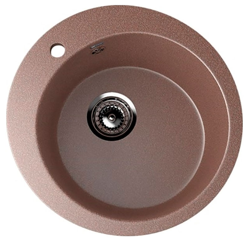 Изображение товара Кухонная мойка Ulgran U-405 терракот искусственный мрамор круглая 49.5 см
