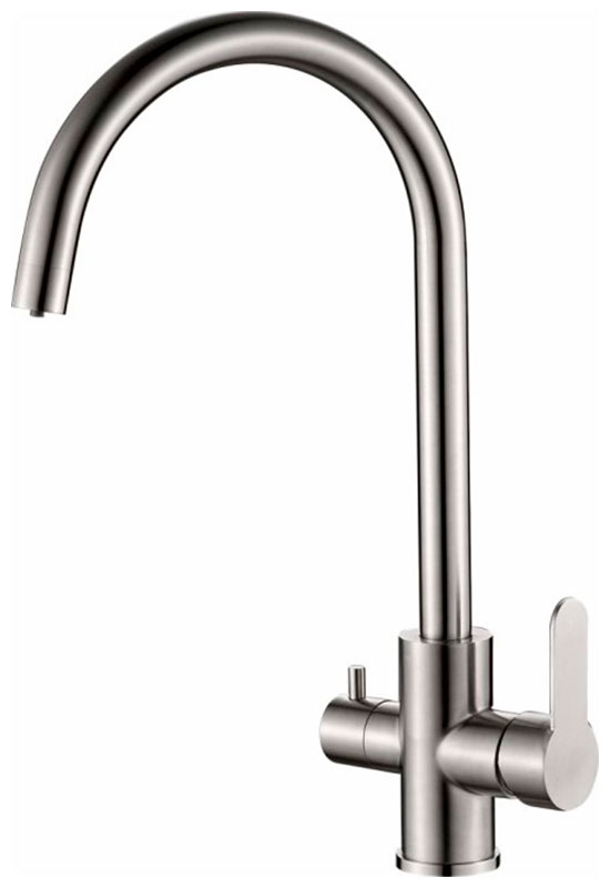 Изображение товара Смеситель для кухни Haiba HB801, стальной, с поворотным изливом