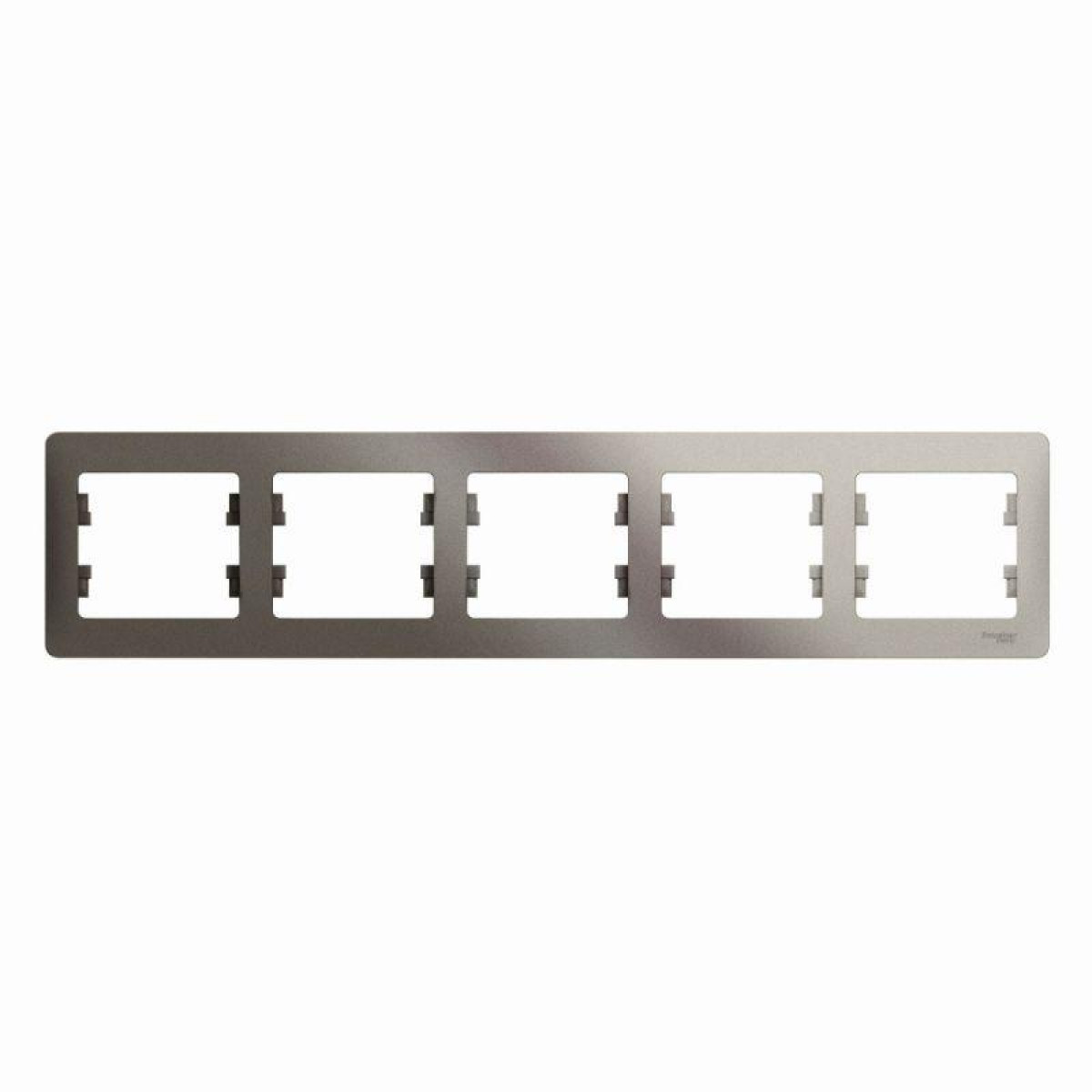 Изображение товара Рамки декоративные основания для ЭУИ Systeme Electric Glossa горизонтальные, платина