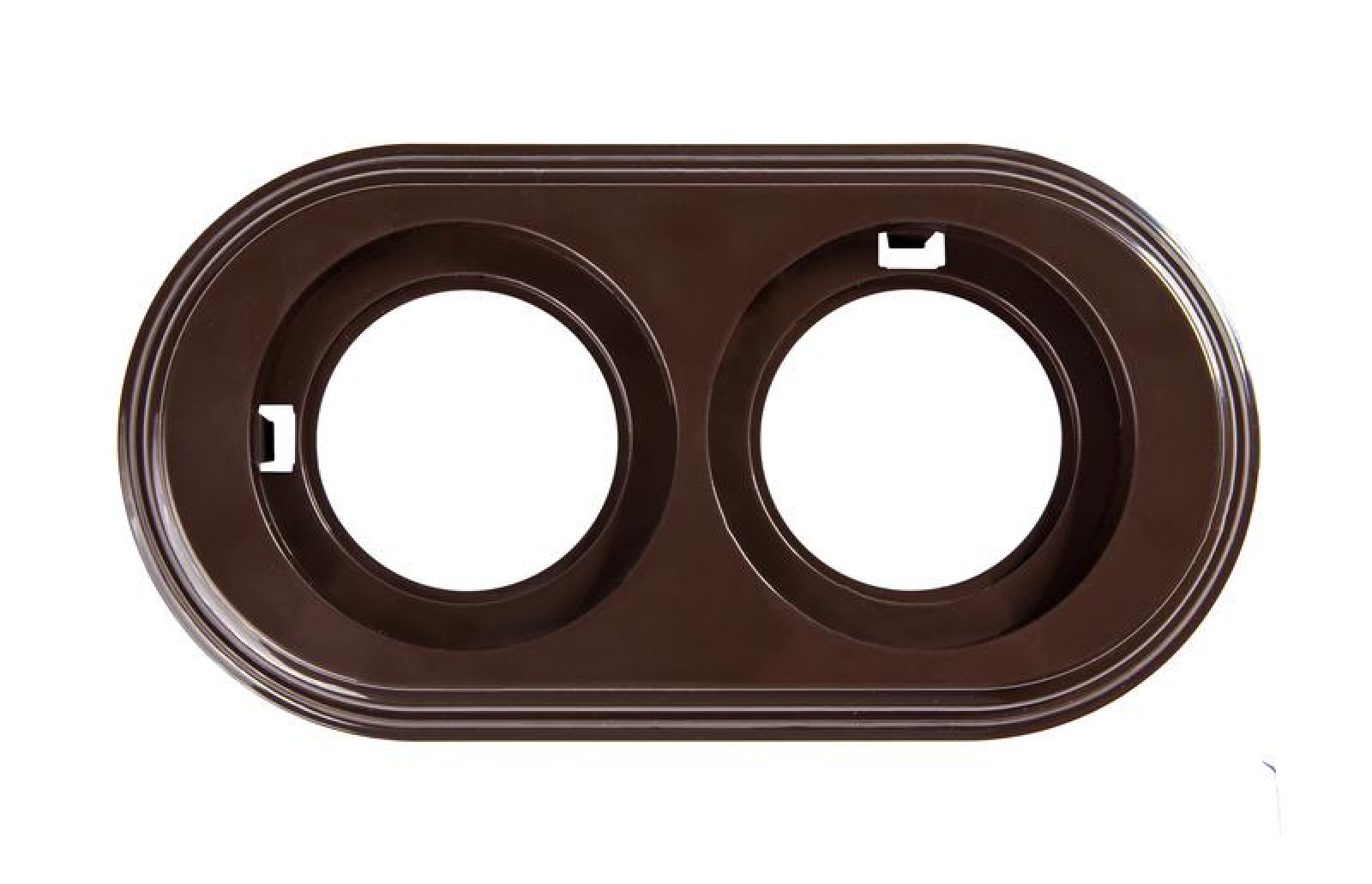 Изображение товара Рамка 2-м Лизетта ретро для ЭУИ из ABS-пластика коричневая