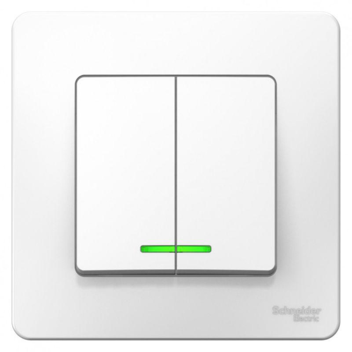 Изображение товара Выключатели, переключатели, диммеры Systeme Electric Выключатель 2-кл. СП Blanca 10А IP20 (сх. 5) 250В с подсветкой бел. SE