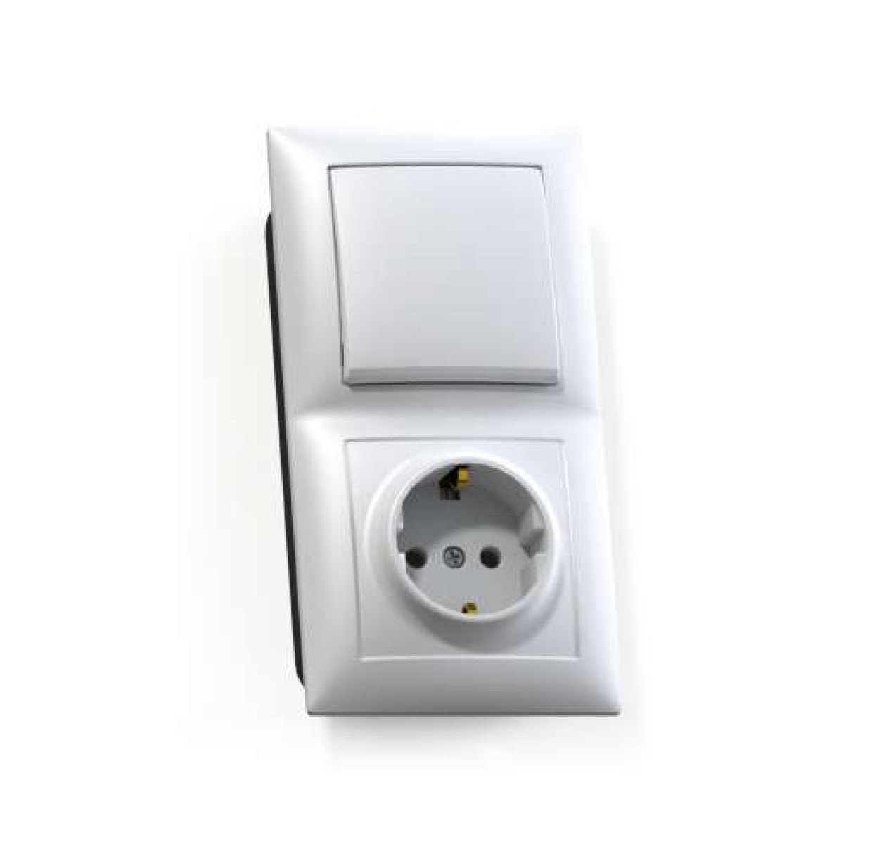 Изображение товара Блок комбинированный Кунцево-Электро БКВР-411 Селена 1-кл. выкл. + розетка с заземл.