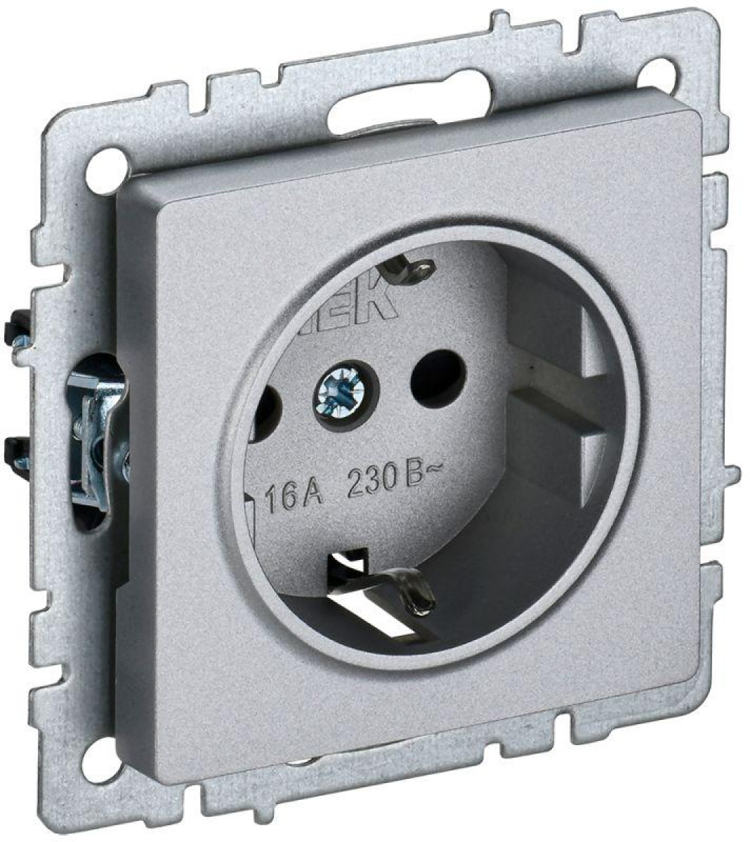 Изображение товара Розетка IEK BRITE РС11-1-0-БрА 16А с заземлением без шторки
