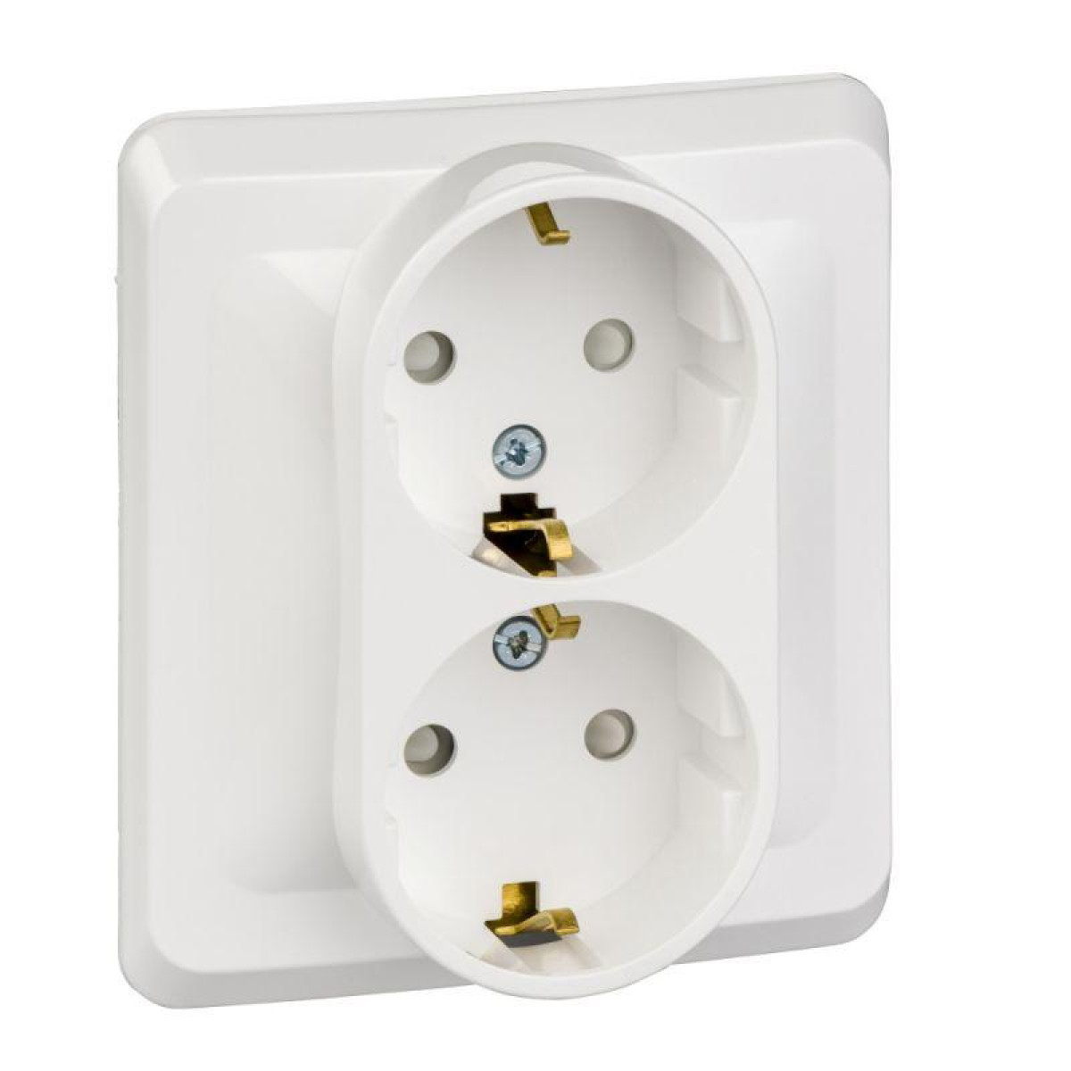 Изображение товара Розетка Systeme Electric Этюд 16А IP20 с заземлением и шторками белая