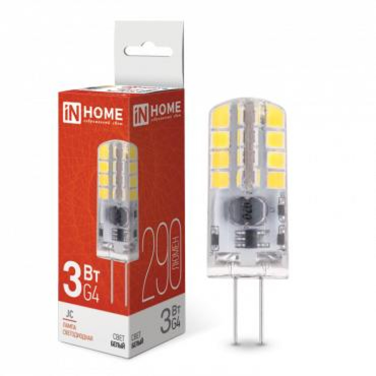 Изображение товара Светодиодная лампа G4 3 Вт 4000K In Home LED-JC нейтральный белый