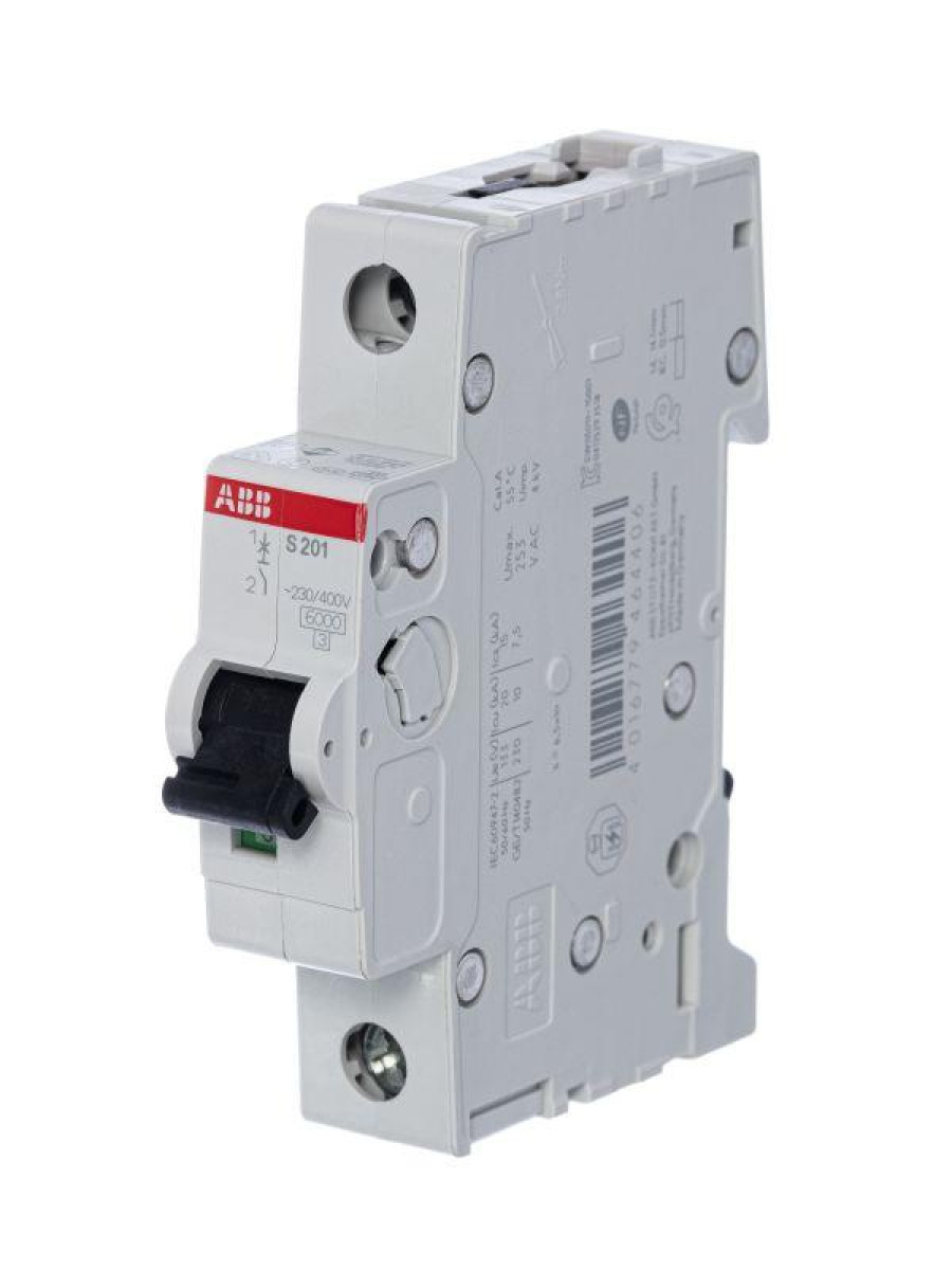 Изображение товара Низковольтное и промышленное электрооборудование ABB Выключатель автоматический модульный 1п C 20А 6кА S201 C20