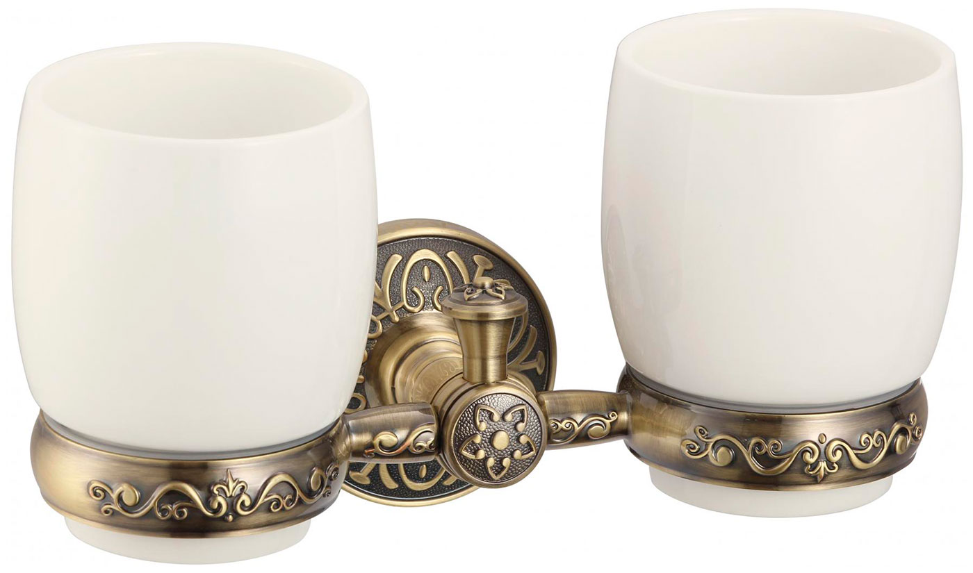 Изображение товара Держатель для двух стаканов Savol 58с S-005868C бронзовый ретро стиль