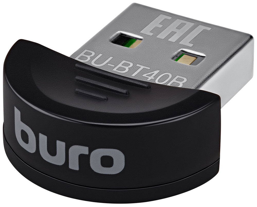 Изображение товара Адаптер Buro USB, (BU-BT40B), Bluetooth 4.0+EDR class 1.5, 20 м, черный