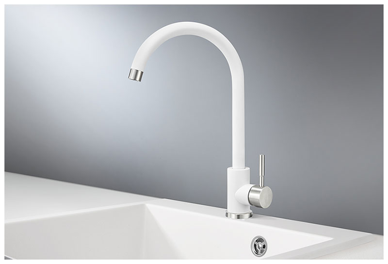 Изображение товара Смеситель для кухни Granula Standart ST-4031, белый Изображение товара Смеситель для кухни Granula Standart ST-4031, белый
