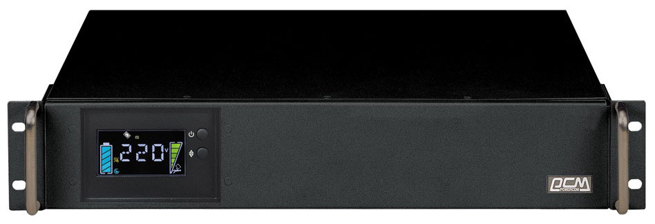 Изображение товара Источник бесперебойного питания Powercom King Pro RM KIN-1200AP LCD 720Вт 1200ВА черный