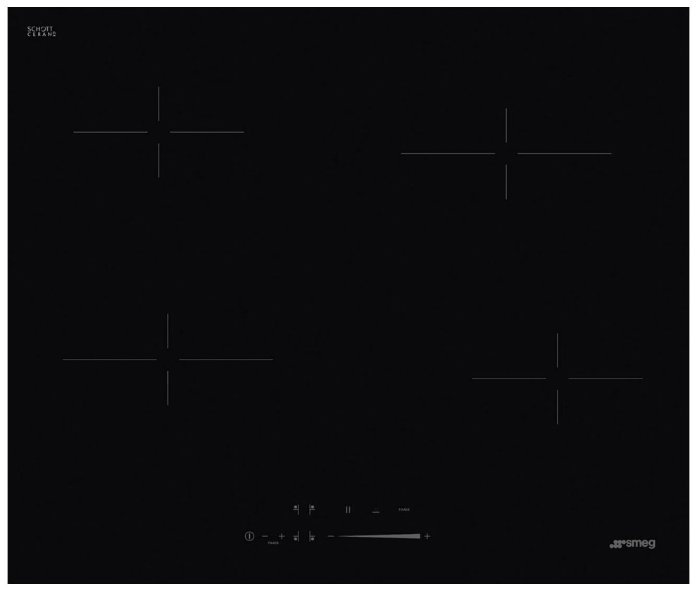 Изображение товара Электрическая варочная панель Smeg SE464TD с сенсорным управлением 4 конфорки