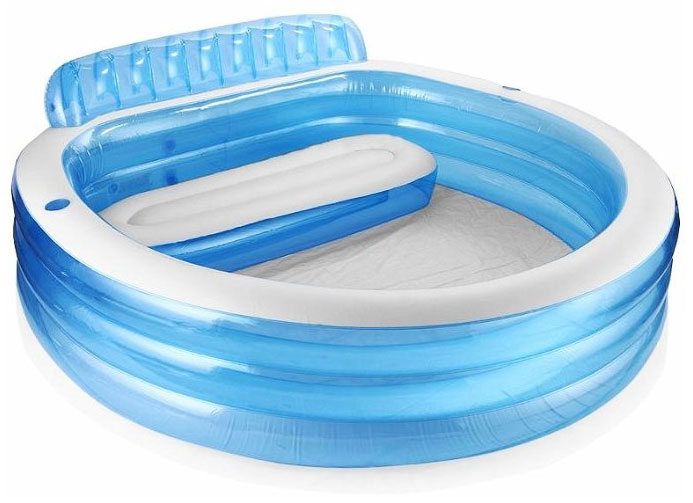 Изображение товара Надувной семейный бассейн Intex 224х216х76 см с диваном для детей и взрослых
