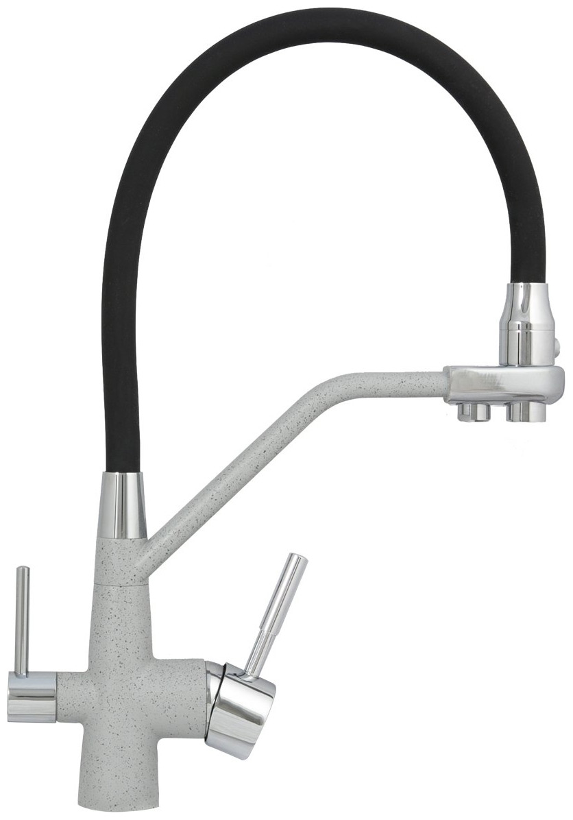 Изображение товара Кухонный смеситель Zigmund & Shtain 2200 МЛЕЧН.ПУТЬ с выдвижным изливом и керамическим клапаном
