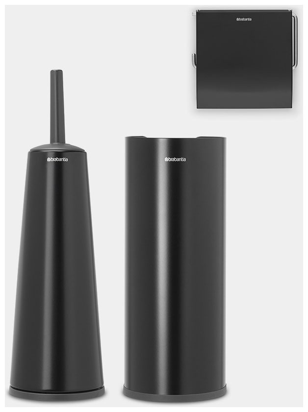 Изображение товара Набор аксессуаров Brabantia ReNew 3пр черный матовый для ванной комнаты