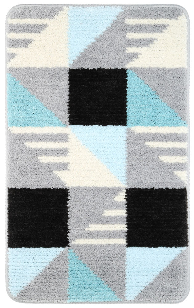 Изображение товара Коврик для ванной Fixsen Visa 50х80 см, серо-бирюзовый (FX-5005Z)