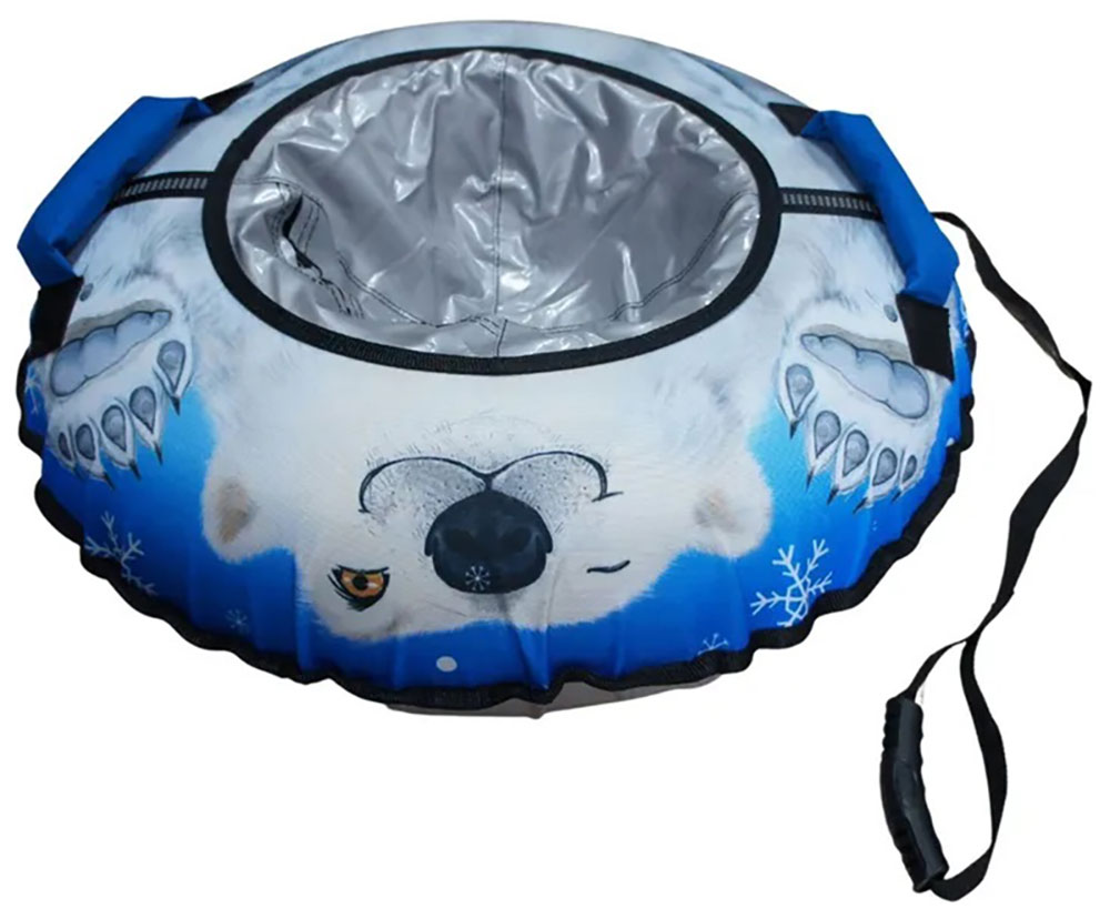 

Тюбинг с круговым дизайном Ника Белый медведь, 85 см (ТБ3К-85/БМ), Разноцветный