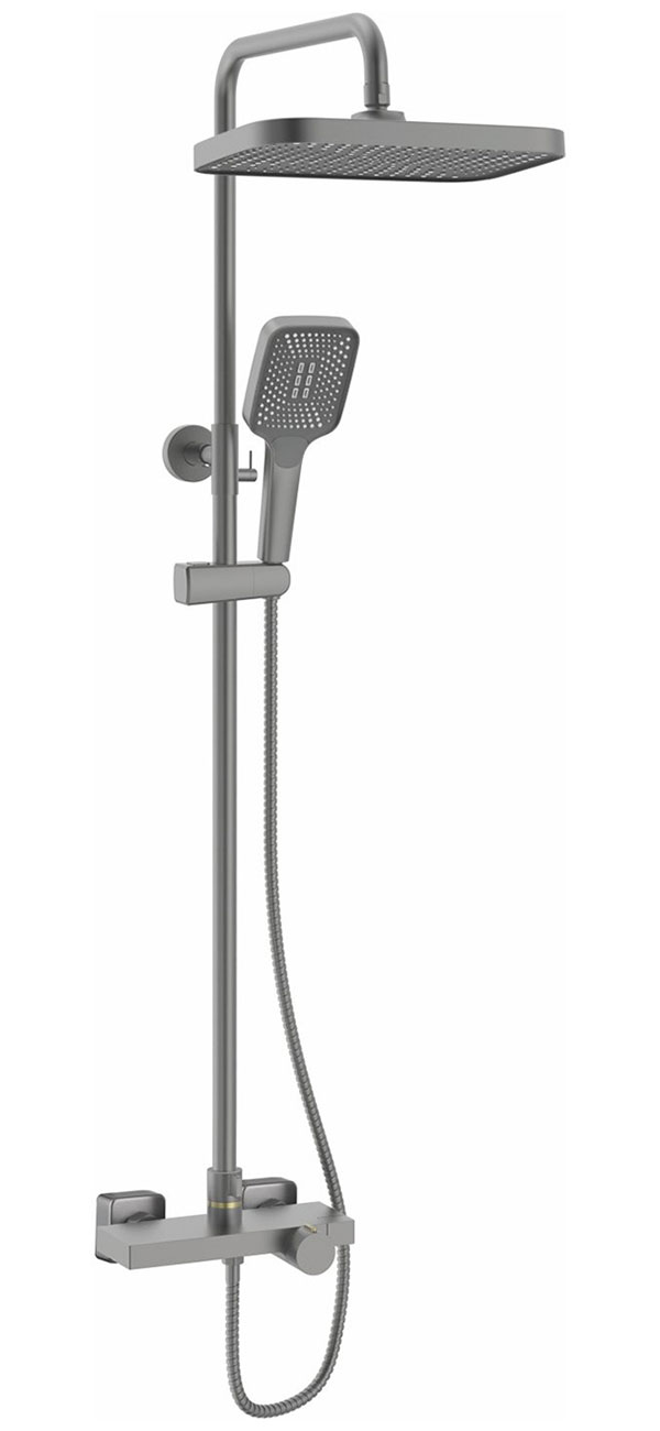 Изображение товара Душевая система Rose R18T пепельный с тропическим душем и термостатом