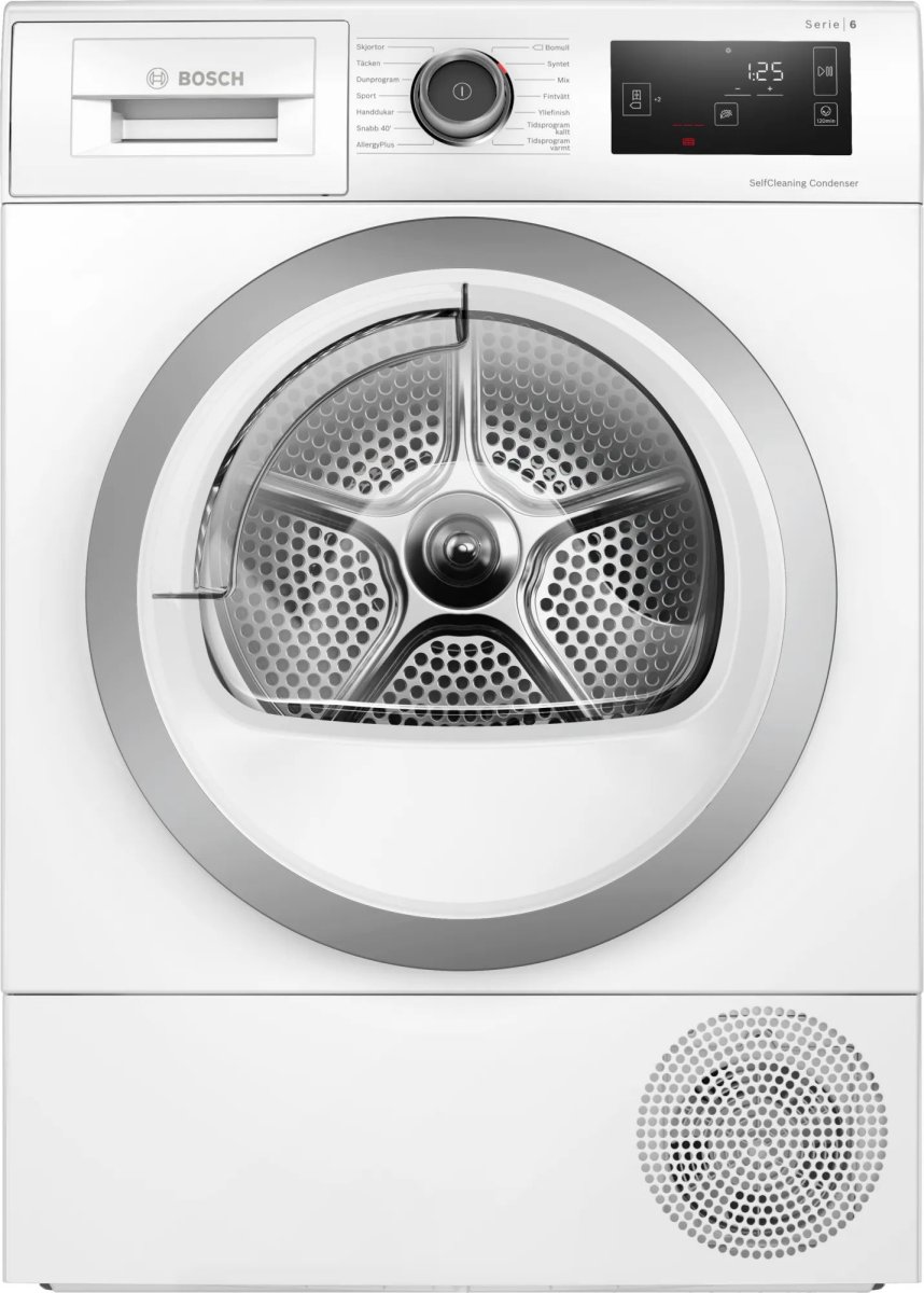 Изображение товара Сушильная машина Bosch Serie 6 WTU8769SSN с тепловым насосом 9 кг белая