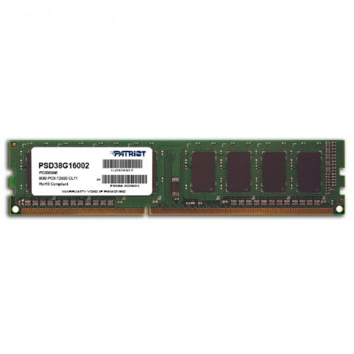 Изображение товара Патриот Память DDR3 8GB 1600MHz (PSD38G16002) зеленый форум DDR3 DIMM