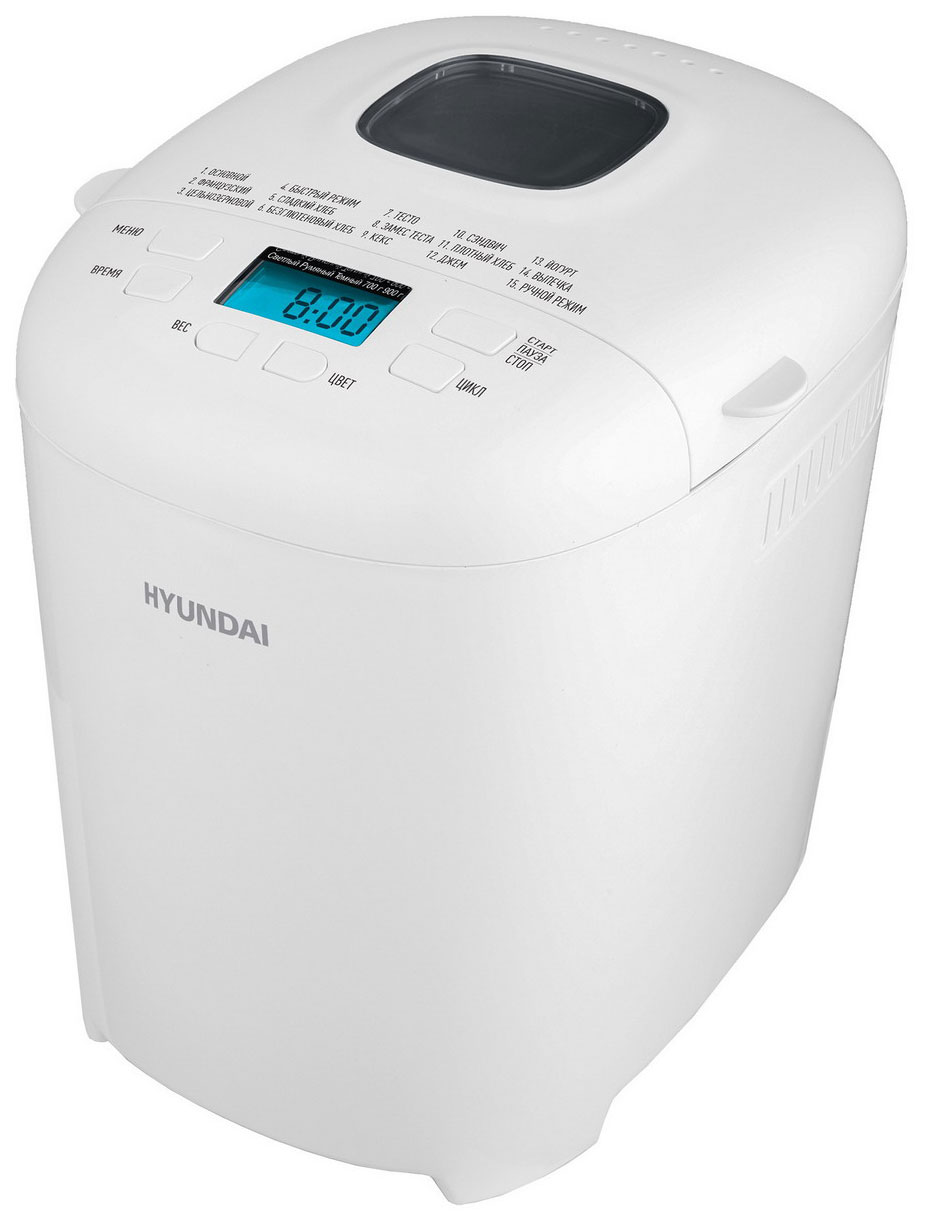 Изображение товара Хлебопечка Hyundai HYBM-M0714 с 15 программами и антипригарным покрытием