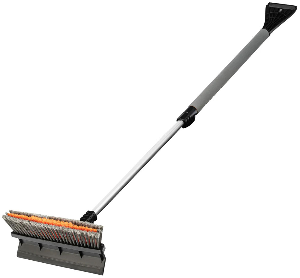 Изображение товара Щетка-сметка для снега Stels со скребком, телескопическая, 900-1300 мм (55301)