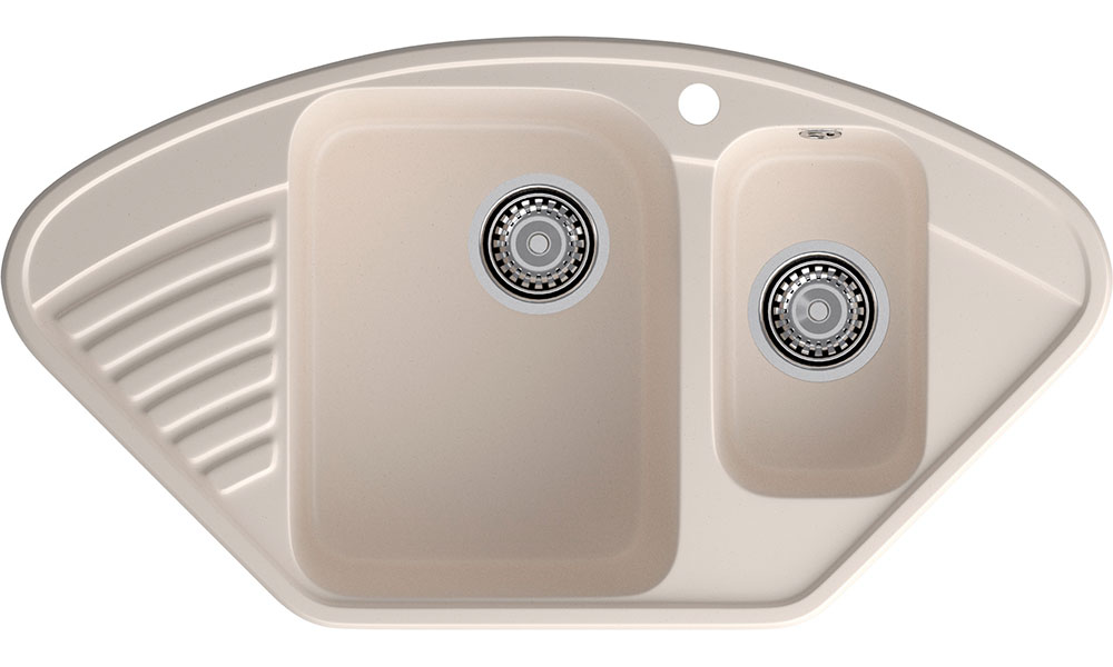 

Кухонная мойка GranFest QUARZ 14, угловая 15-чаши, 930x500мм, белый (14 белый)