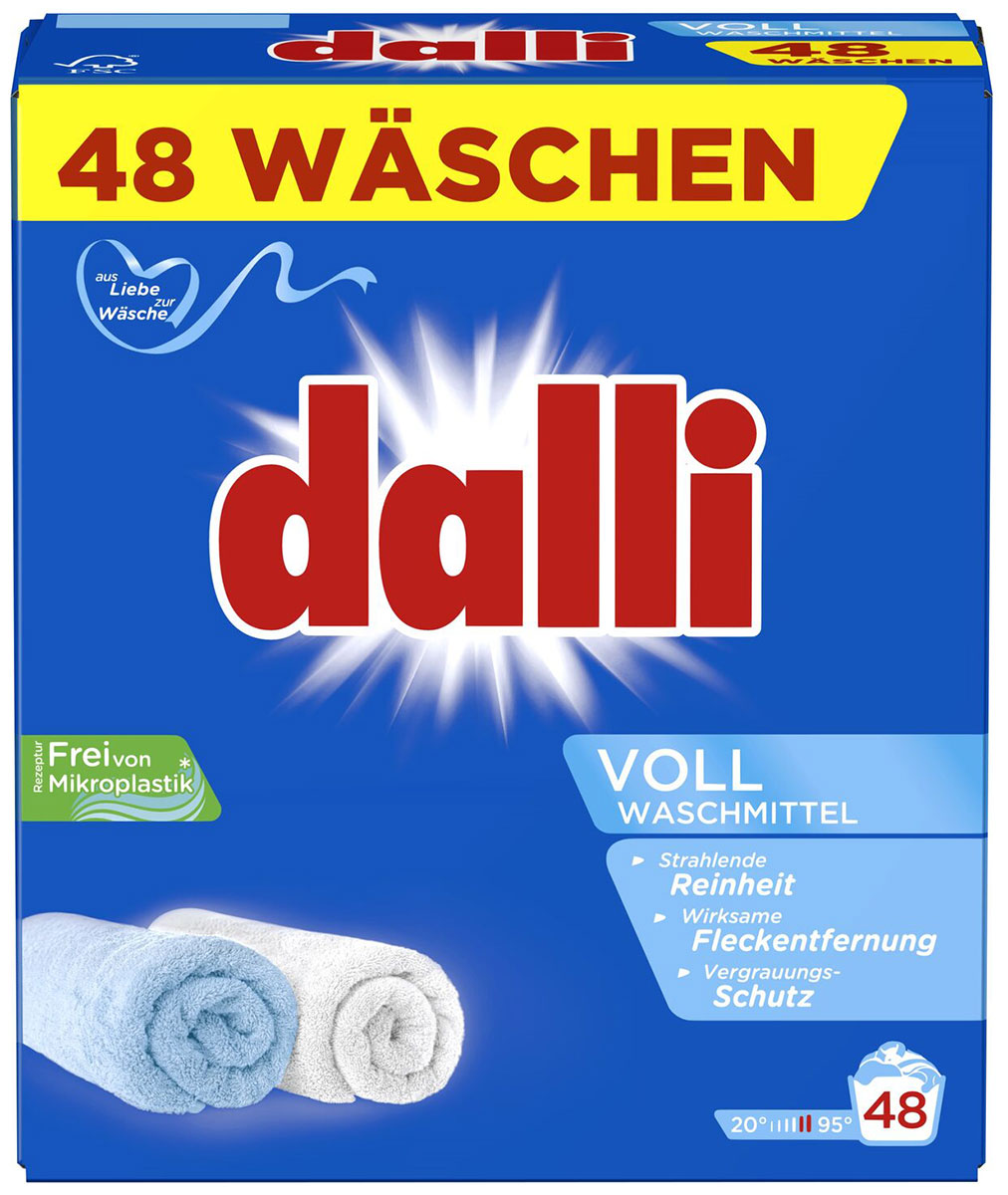 Изображение товара Стиральный порошок Dalli Voll, 3.12 кг, 48 стирок