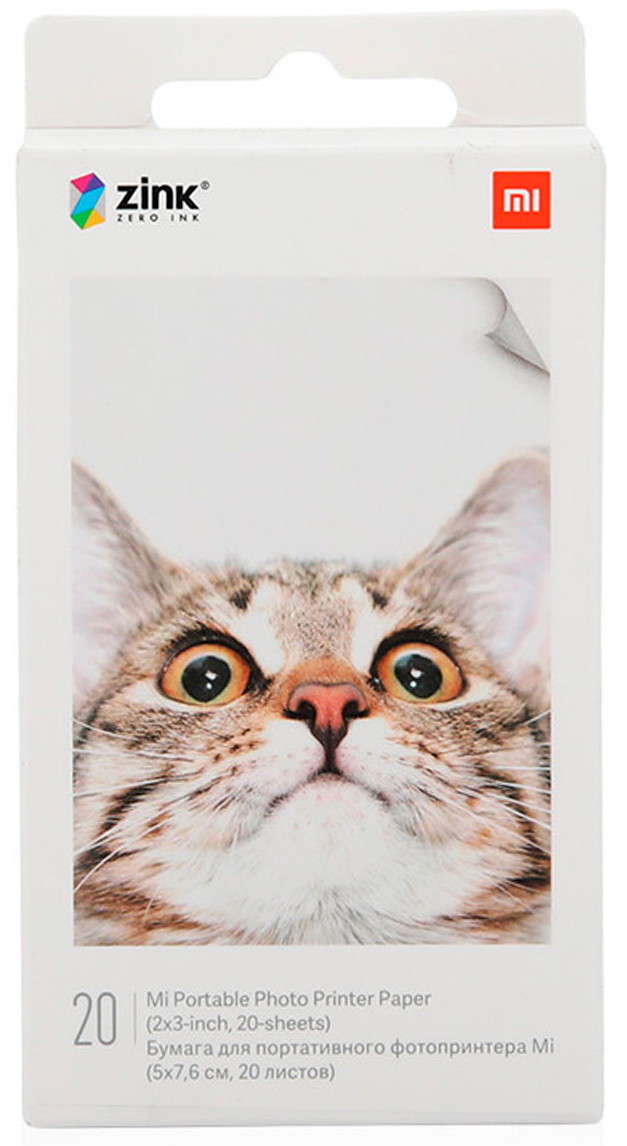 Изображение товара Фотобумага Xiaomi Mi Portable Photo Printer Paper 2x3-inch 20-sheets (TEJ4019GL)