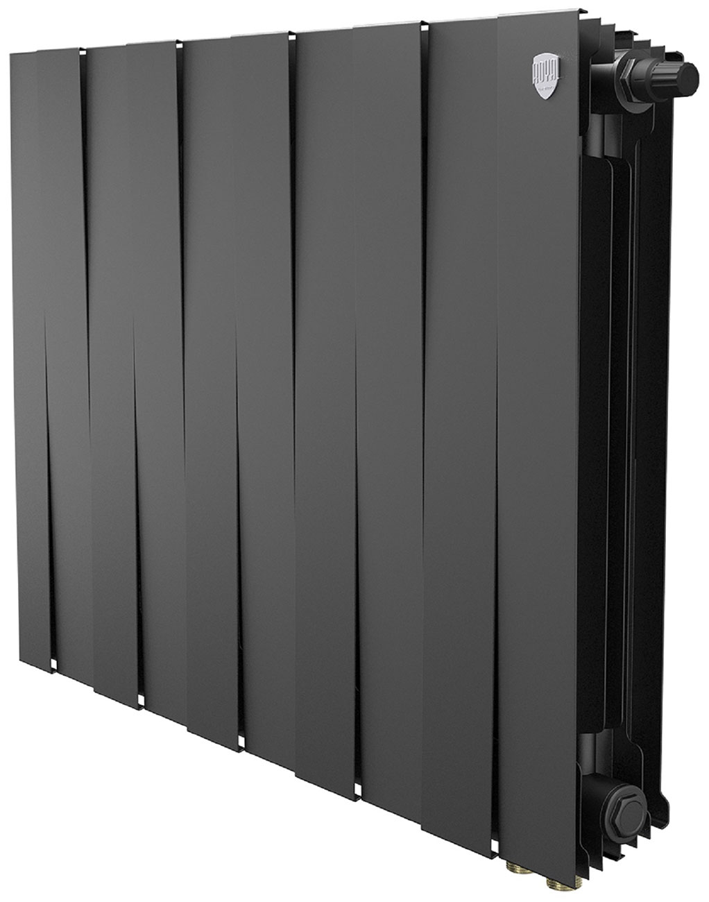 Изображение товара Радиатор Royal Thermo PianoForte 500 Noir Sable VDR80 с 10 секциями, биметалл, стильный дизайн, низ