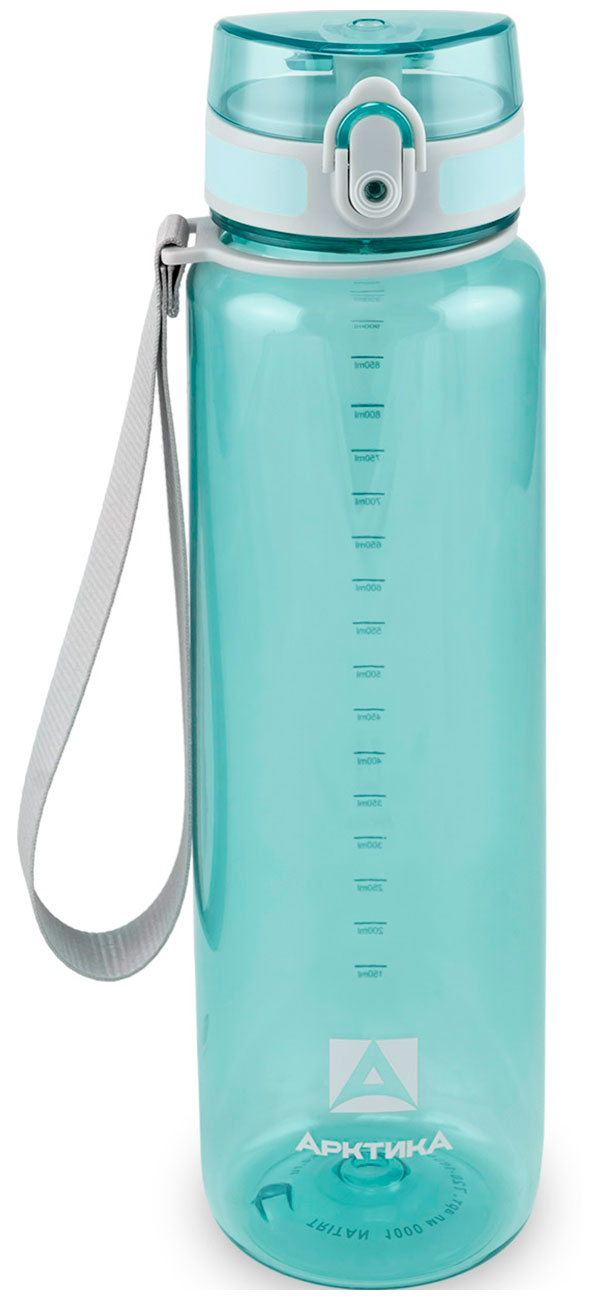 Изображение товара Бутылка тритановая Арктика 1000 мл голубая прозрачная, с ситечком (арт. 720-1000)