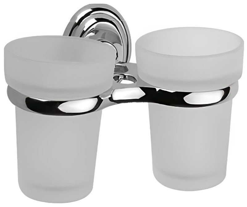 Изображение товара Стакан для ванной комнаты двойной D-Lin D310, хром (D213310)