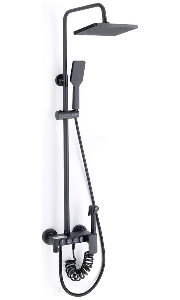 Изображение товара Душевая система D-Lin Душевая система с гигиеническим душем, черный (D10A05)
