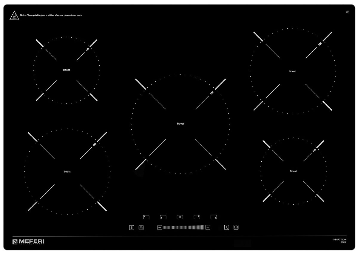 

Электрическая варочная панель Meferi MIH755BK POWER, Черный