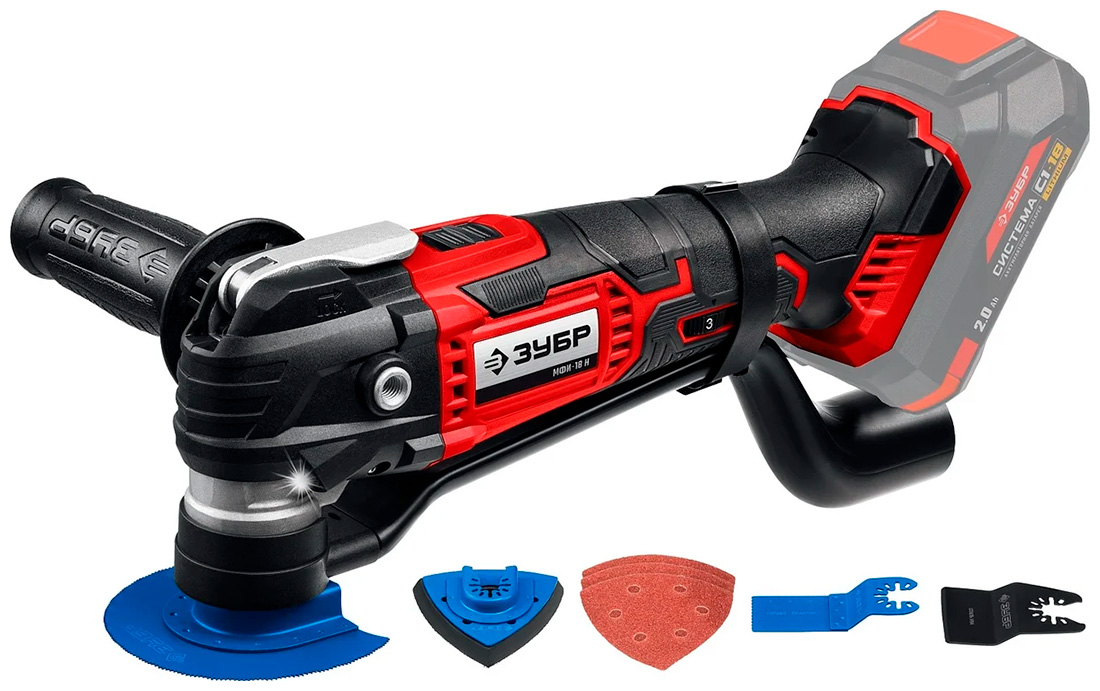 

Реноватор Зубр C1-18 18 В OQIS, без АКБ, реноватор, набор насадок (МФИ-18 Н)