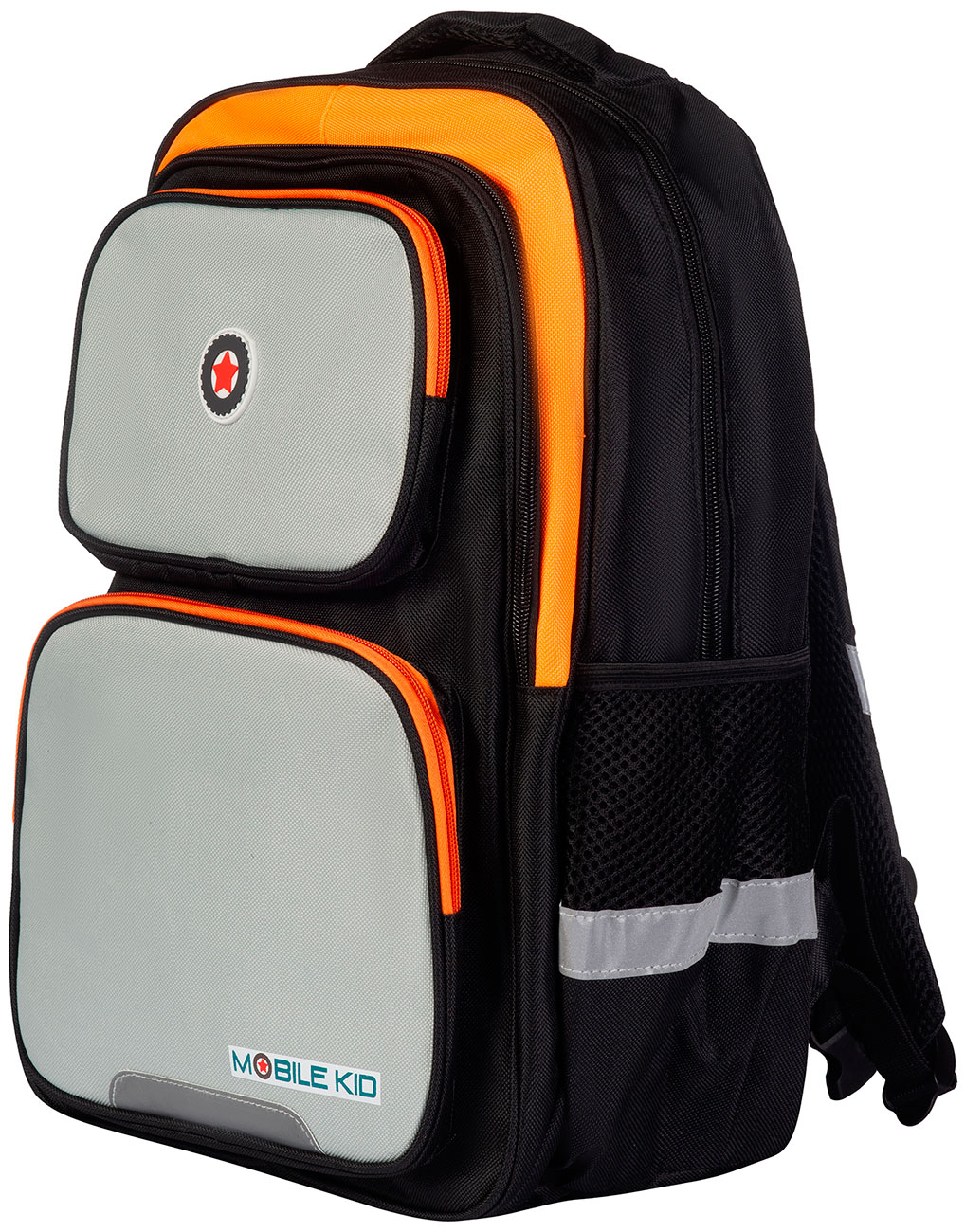 Изображение товара Рюкзак школьный с сумкой для обуви Mobile Kid FORMAL (SBP200) ORANGE BLACK