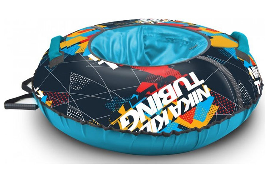 Изображение товара Тюбинг Ника принтованный 70 см голубой для активного зимнего отдыха детей