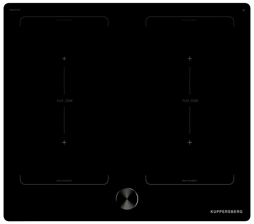 Изображение товара Электрическая индукционная варочная панель Kuppersberg ICI 628 с зоной расширения и защитой
