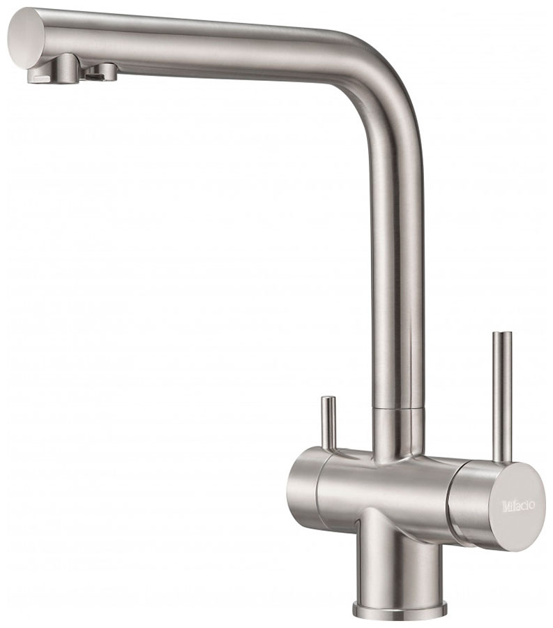 Изображение товара Смеситель для кухни под фильтр с краном для питьевой воды Milacio Ultra (MCU.558.SS), сталь нержавеющая